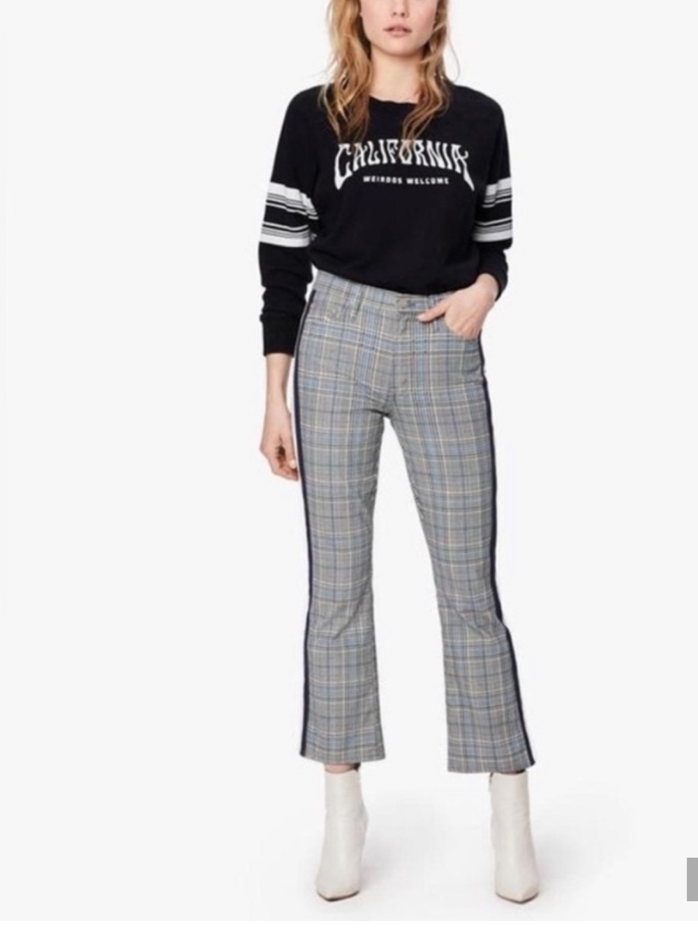 Mother The Insider Plaid Ankle Pant size 29